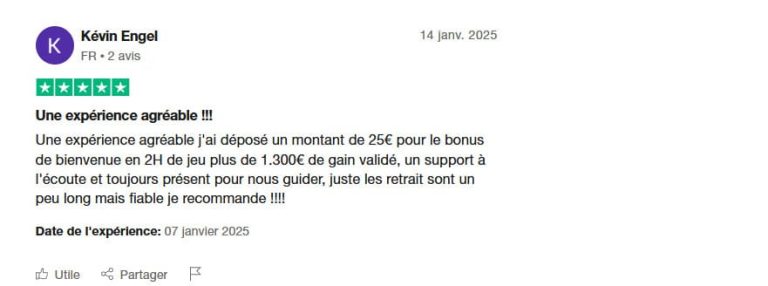 Legiano Casino avis client