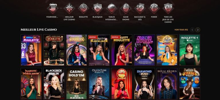 Legiano Casino jeux live