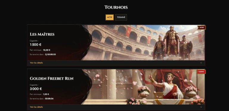 Legiano Casino tournois